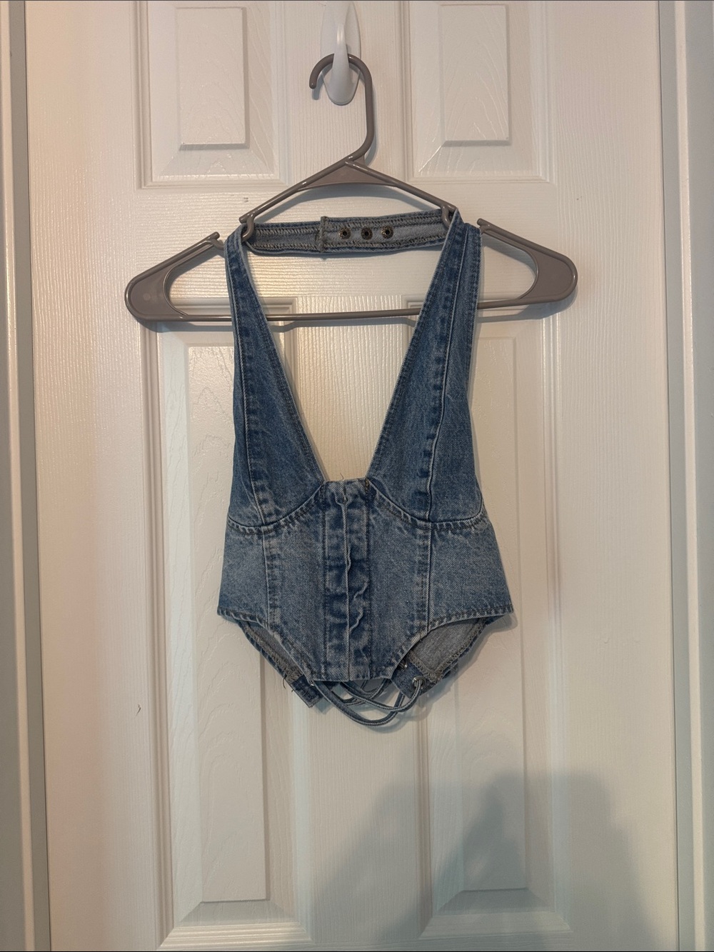 Denim Blue corset top